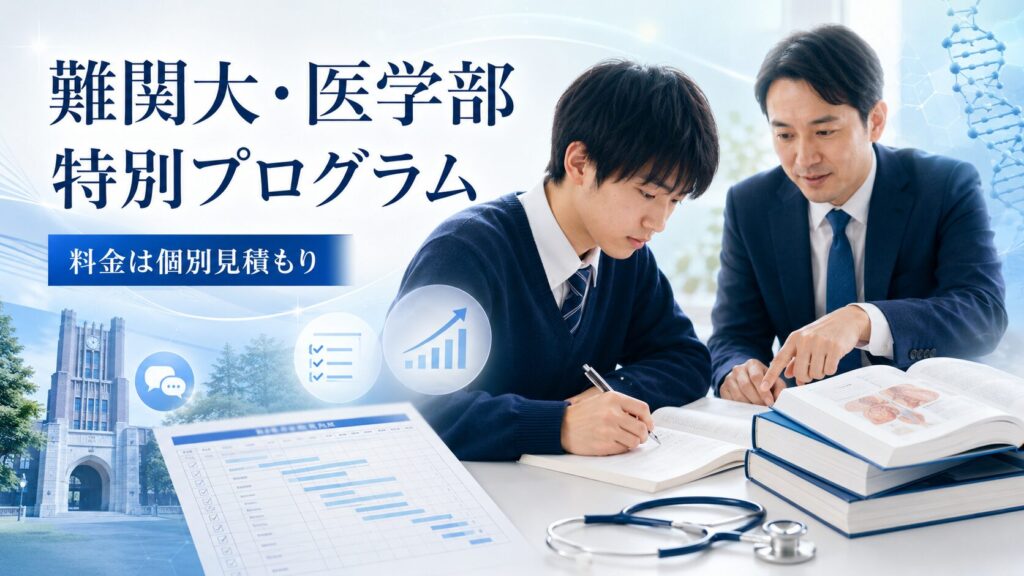 難関大逆転合格をねらう「特別プログラム・医学部予備校」の料金体系