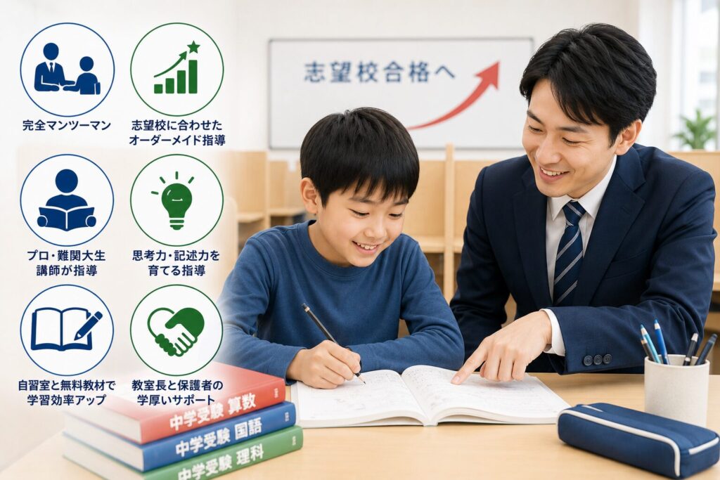 個別教室のトライが中学受験におすすめな6つの理由