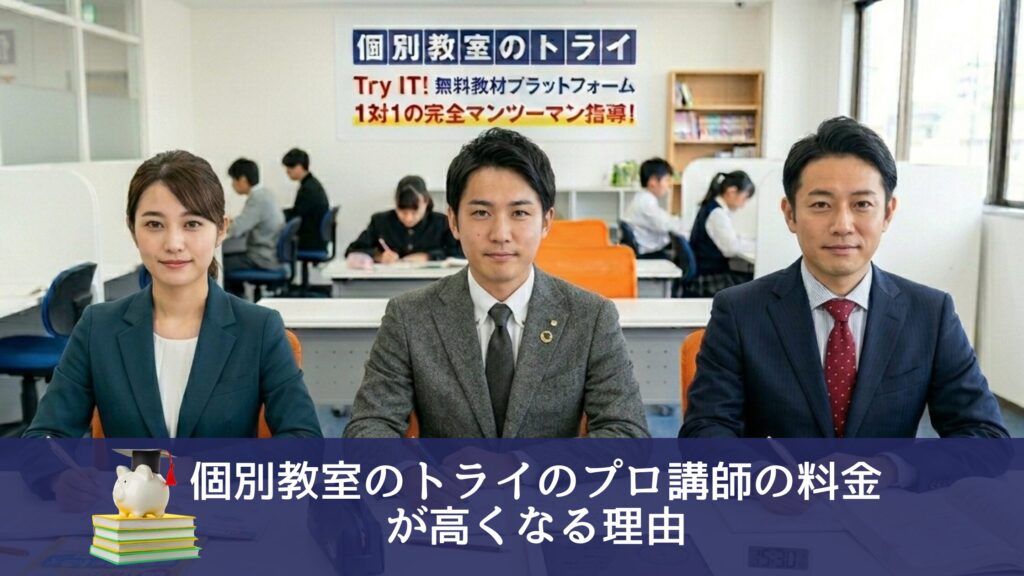 個別教室のトライのプロ講師の料金が高くなる理由