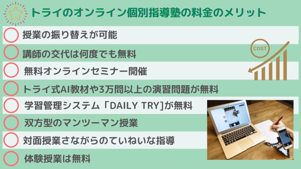 トライのオンライン個別指導塾のメリット