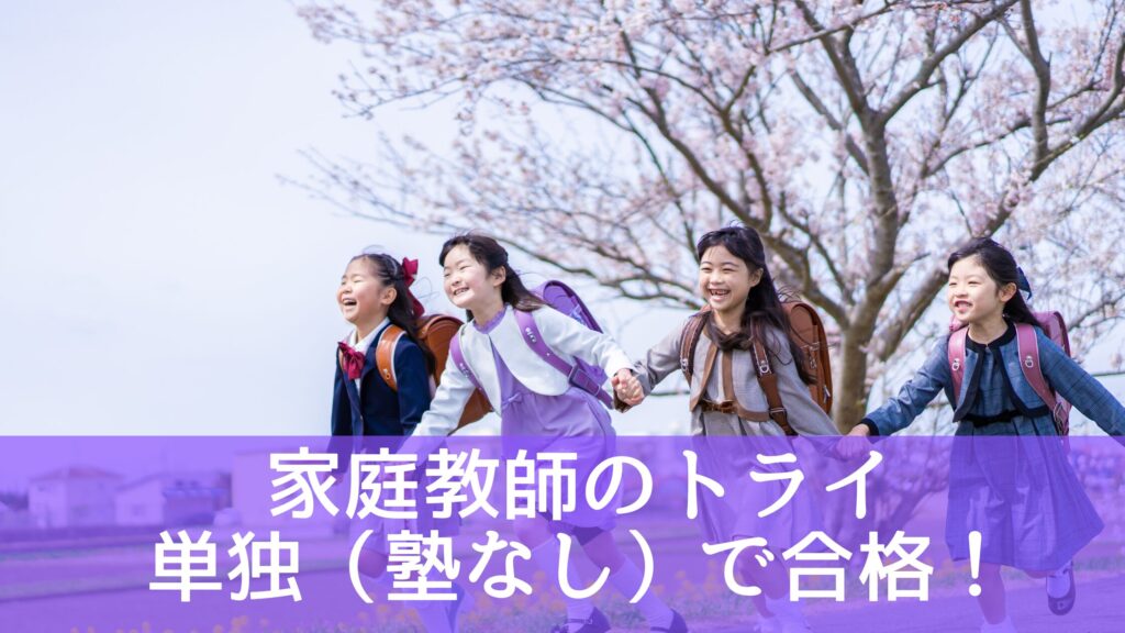 家庭教師のトライ単独(塾なし)で合格!6人の成功事例