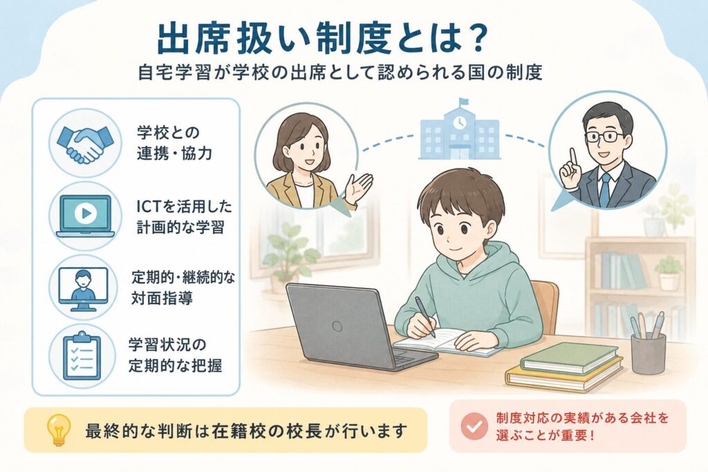 「出席扱い制度」とは？自宅学習が学校の出席として認められる国の制度