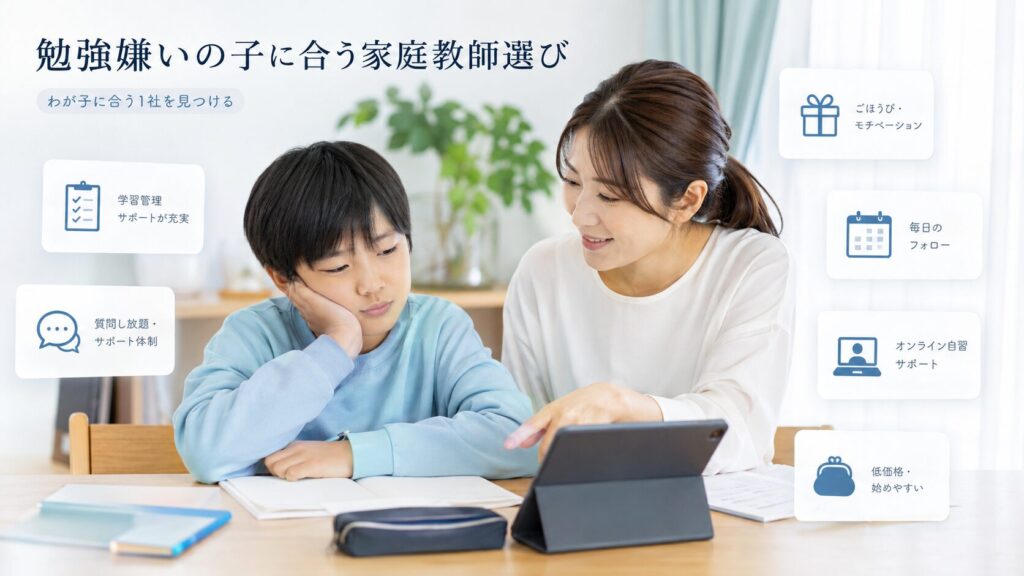 最終決定:勉強嫌いのお子さまに最適な家庭教師の選び方