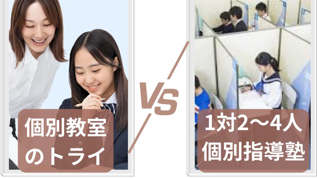 個別教室のトライと1対2～4人の個別指導塾の違い