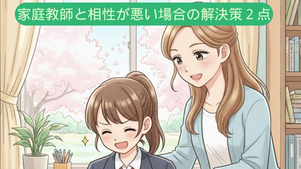 家庭教師と相性が悪い場合の解決策２点