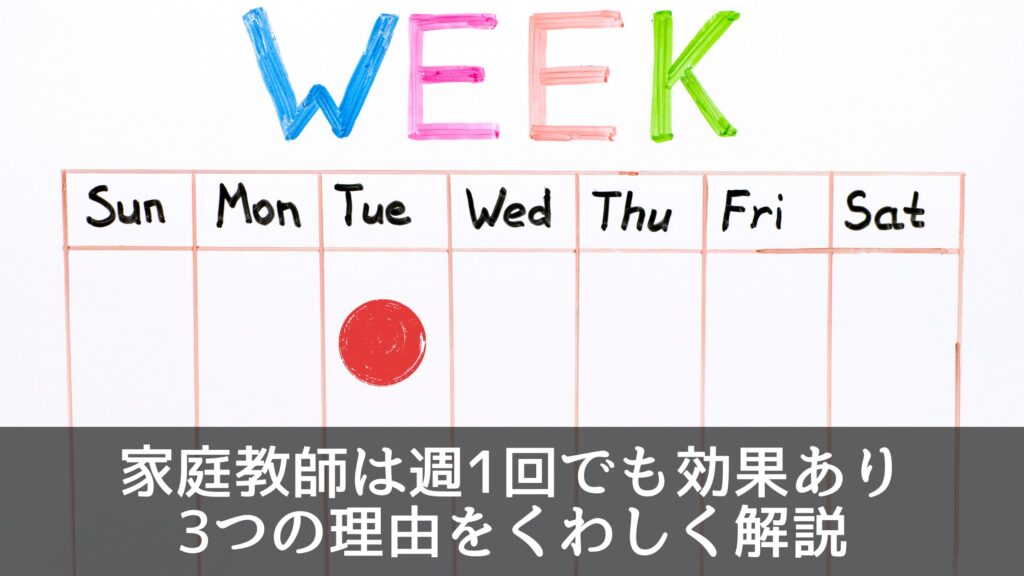 家庭教師は週1回でも効果あり・3つの理由をくわしく解説