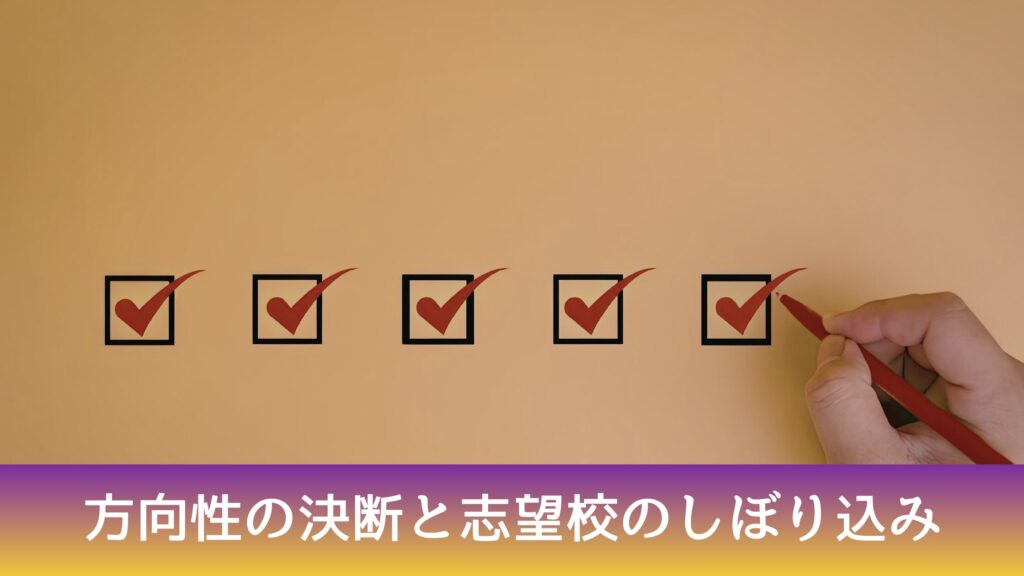 方向性の決断と志望校のしぼり込み