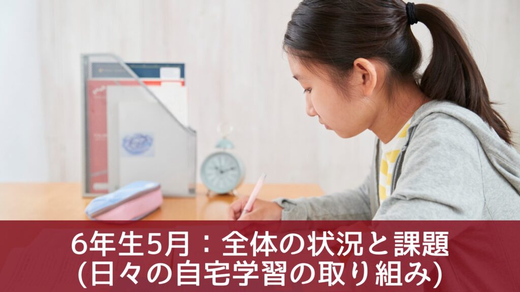 6年生5月：全体の状況と課題(日々の自宅学習の取り組み)