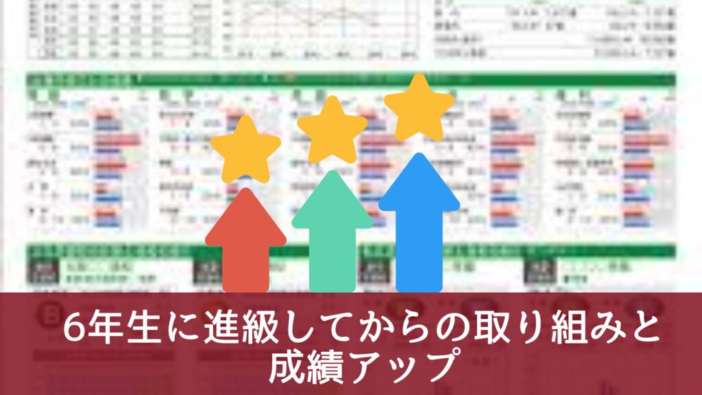 6年生に進級してからの取り組みと成績アップ