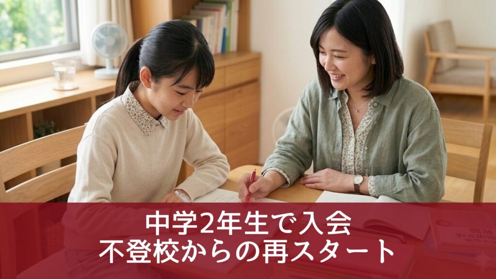 中学2年生で入会
不登校からの再スタート