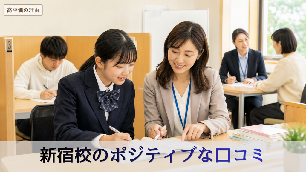 個別教室のトライ新宿校のポジティブな口コミ