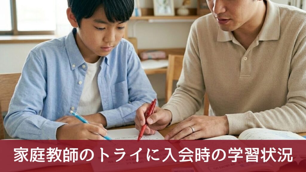 家庭教師のトライに入会時の学習状況