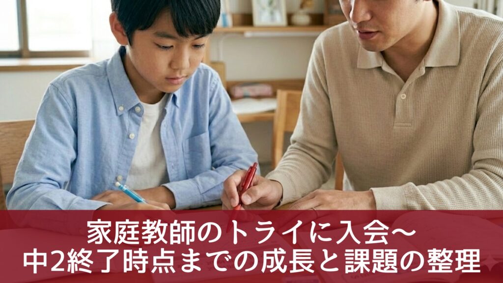 家庭教師のトライに入会～中2終了時点までの成長と課題の整理