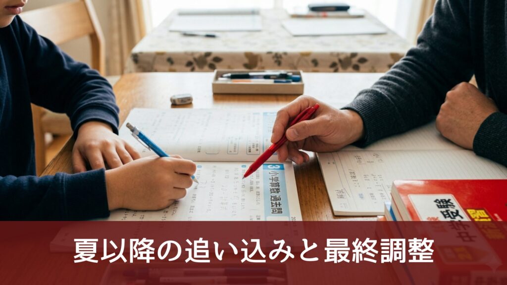 後半｜夏以降の追い込みと最終調整