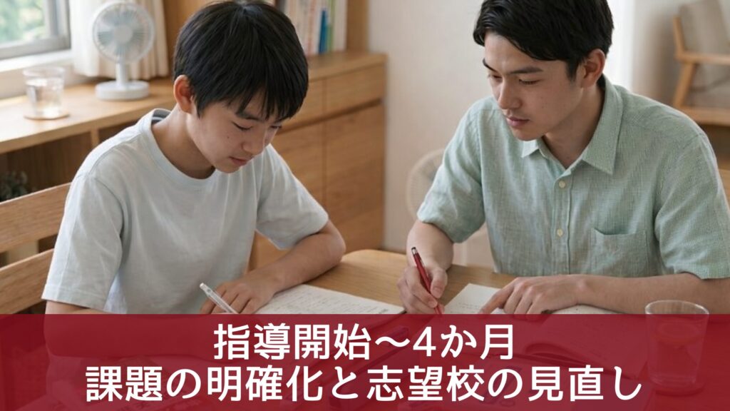 指導開始～4か月
課題の明確化と志望校の見直し