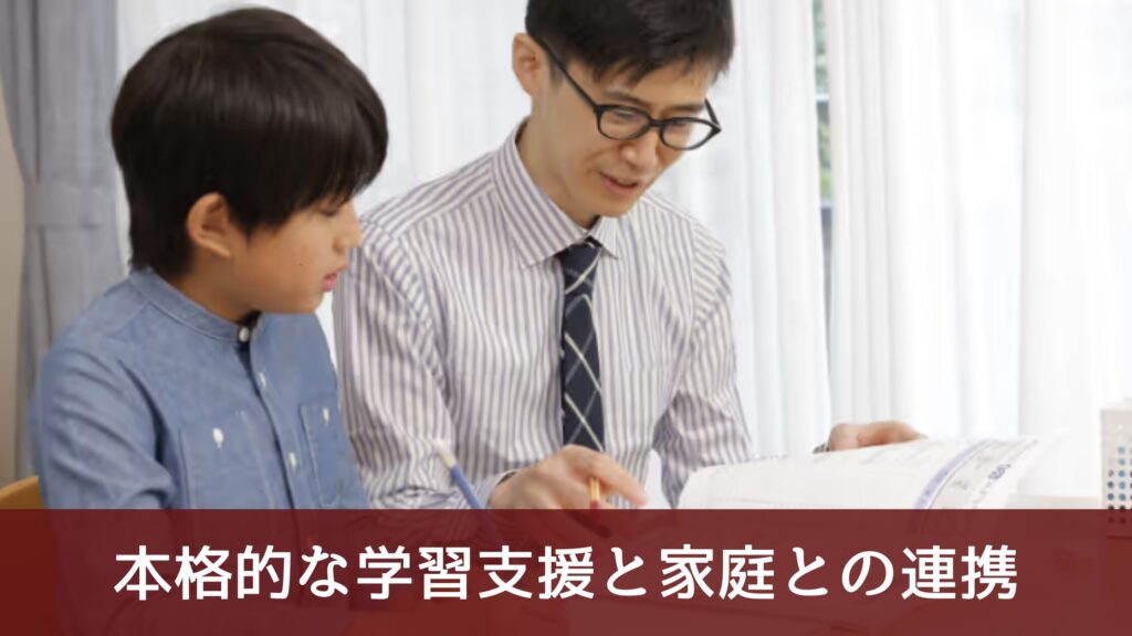 本格的な学習支援と家庭との連携