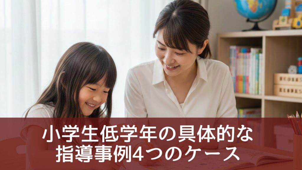 小学生低学年の具体的な指導事例4つのケース