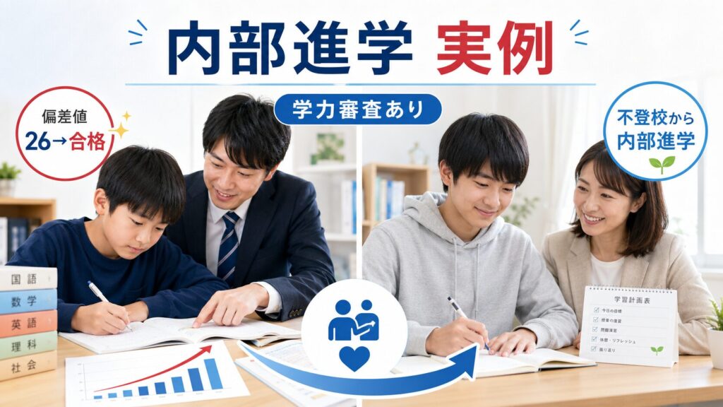 【実例】内部進学は「学力審査あり」のケースも。トライが実際にサポートした2つの事例