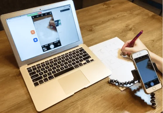 手元カメラ指導