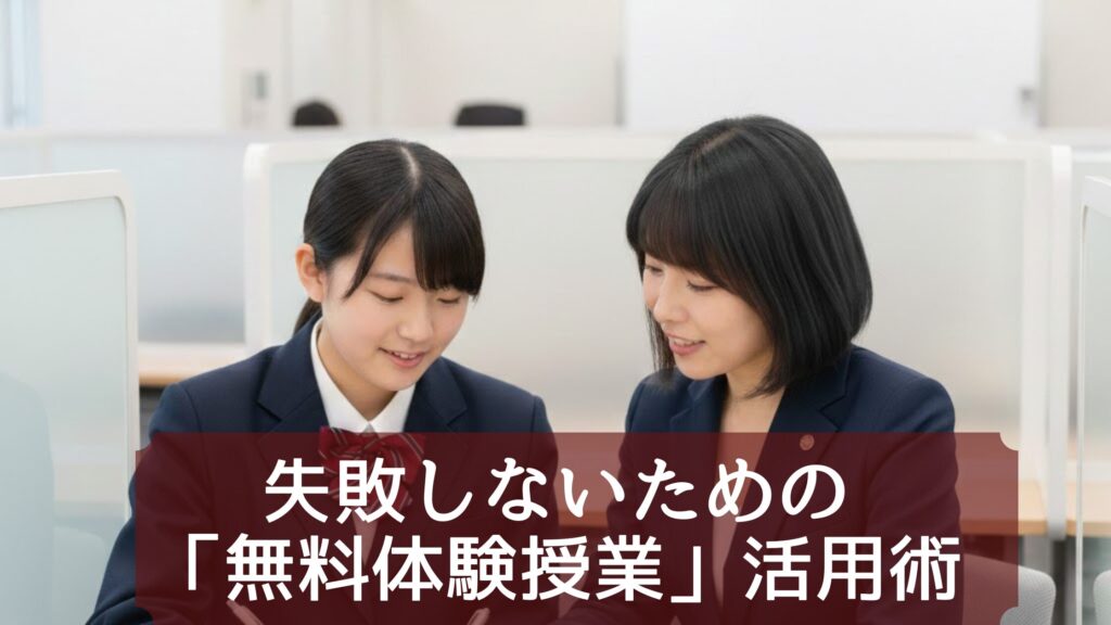 失敗しないための「無料体験授業」活用術