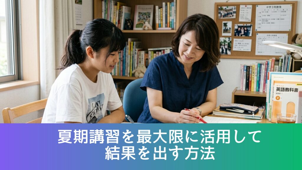 夏期講習を最大限に活用して結果を出す方法