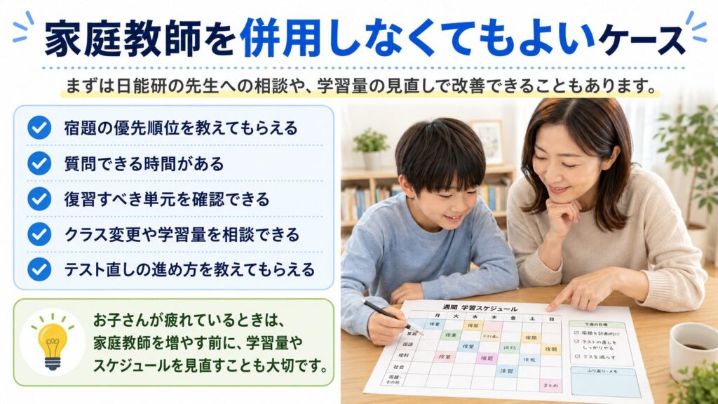 家庭教師を併用しなくてもよいケース