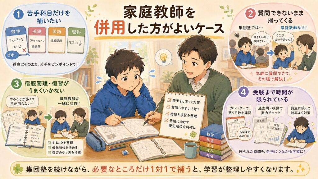 家庭教師を併用した方がよいケース