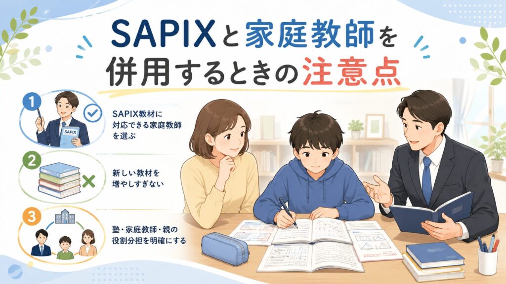 SAPIXと家庭教師を併用するときの注意点