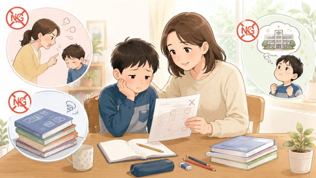 SAPIXの入室テストに落ちた後にやってはいけないこと