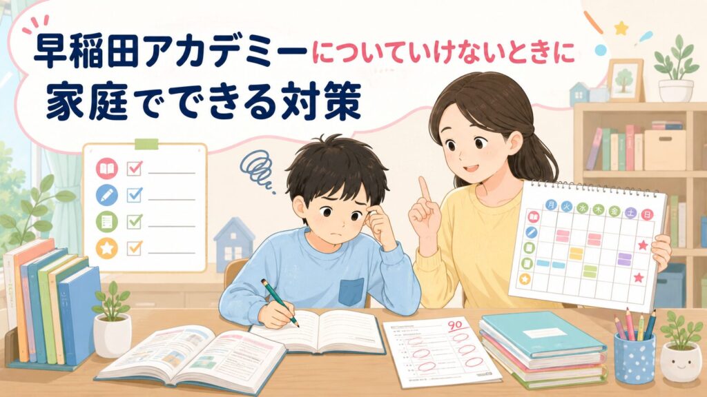 早稲田アカデミーについていけないときに家庭でできる対策
