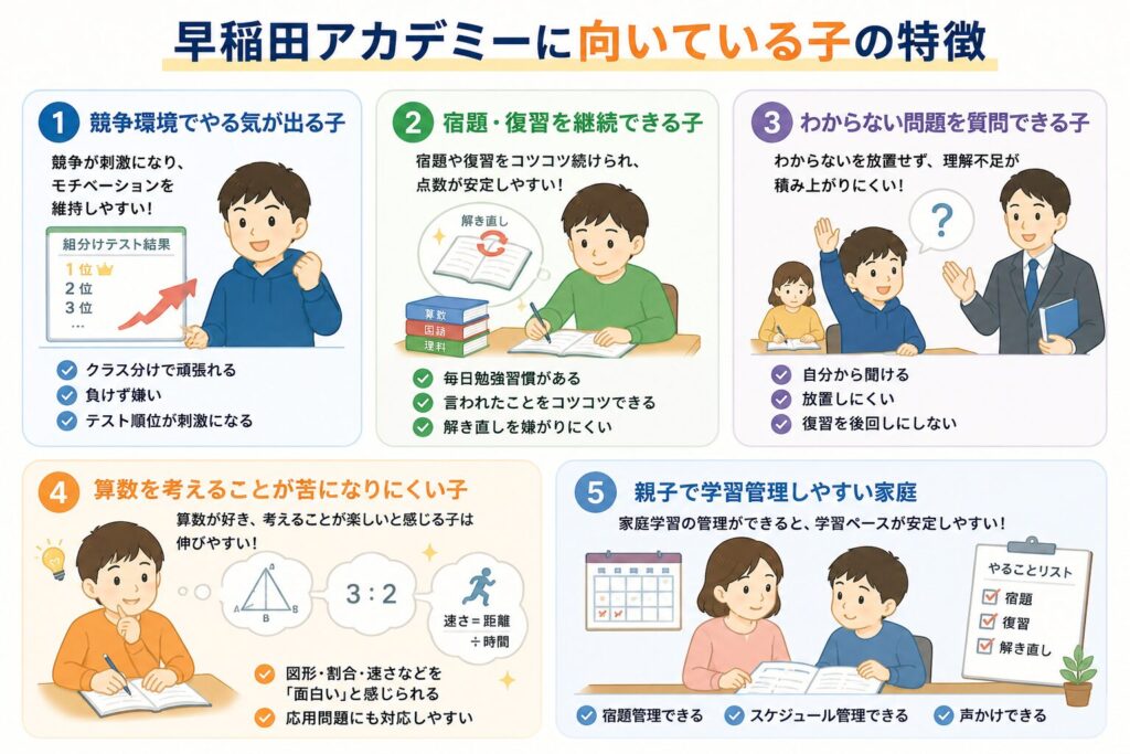 早稲田アカデミーに向いている子の特徴