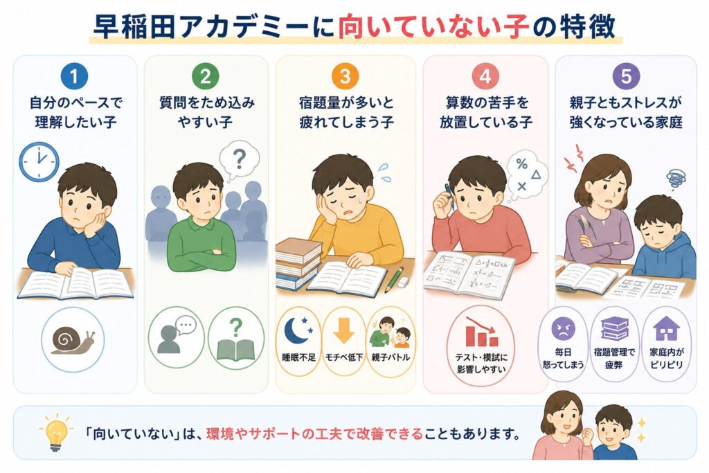 早稲田アカデミーに向いていない子の特徴