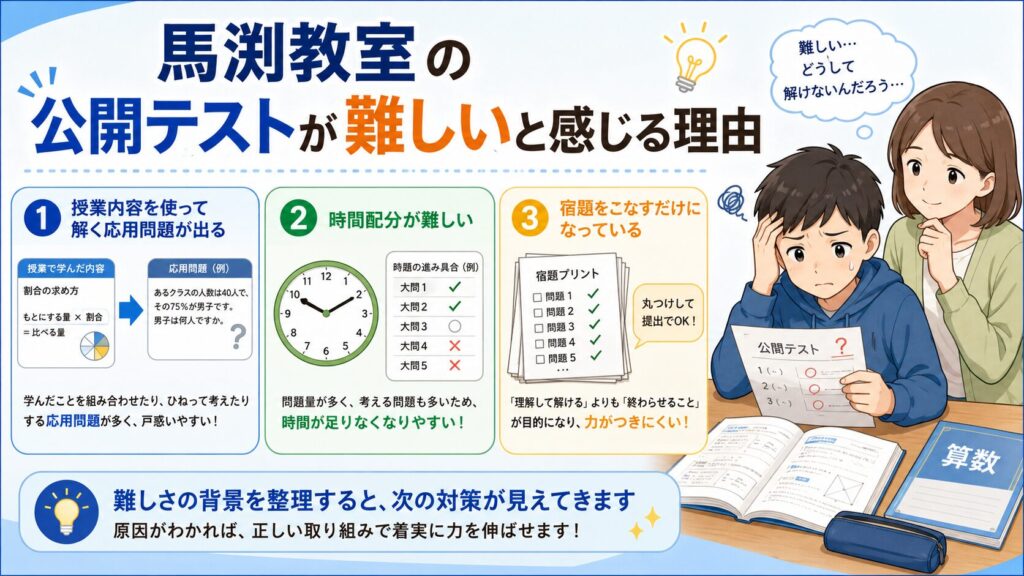 馬渕教室の公開テストが難しいと感じる理由