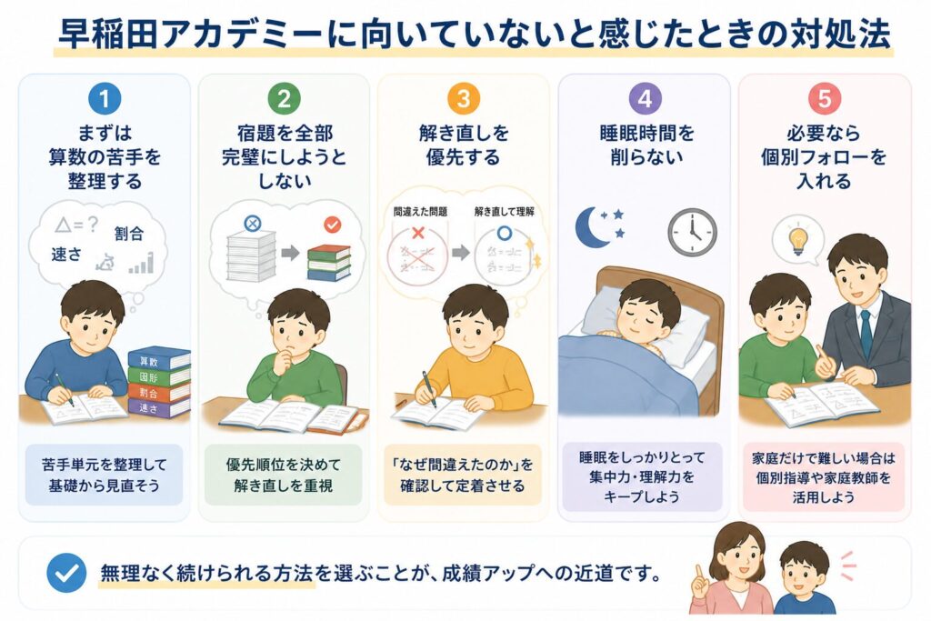早稲田アカデミーに向いていないと感じたときの対処法