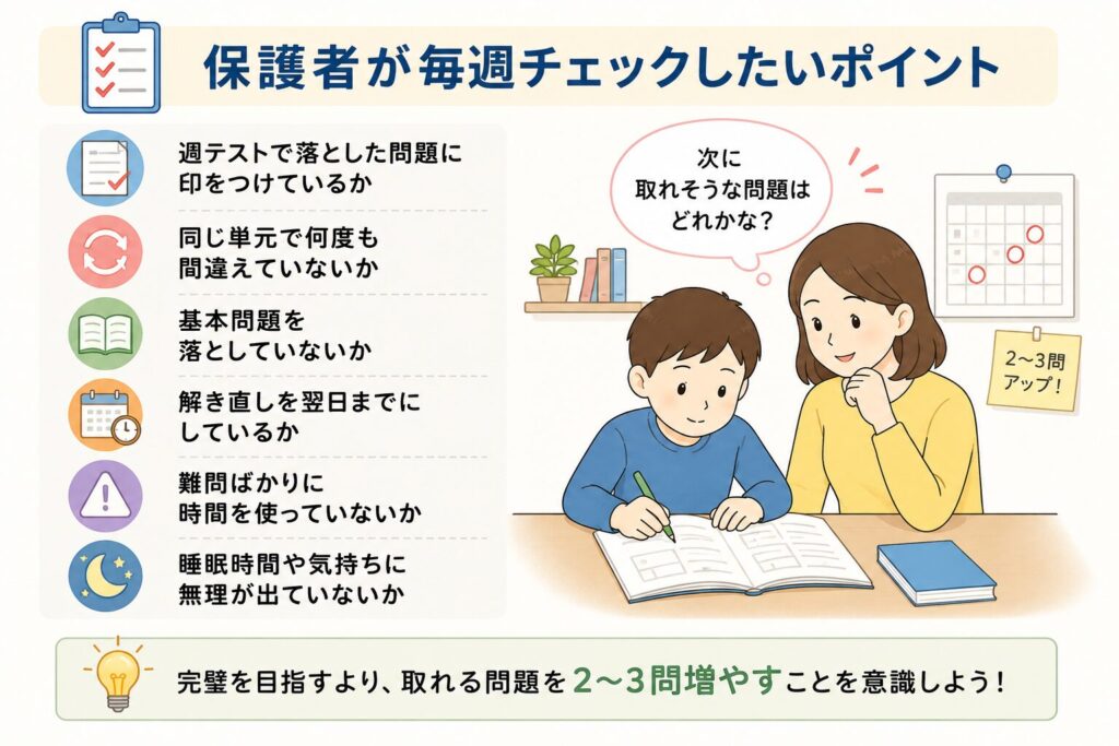 保護者が毎週チェックしたいポイント