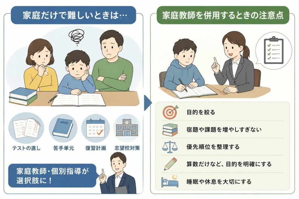 家庭だけで組分けテスト対策が難しい場合の選択肢と注意点