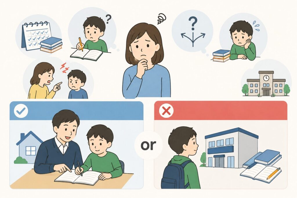 家庭だけで四谷大塚の対策が難しいときの選択肢
