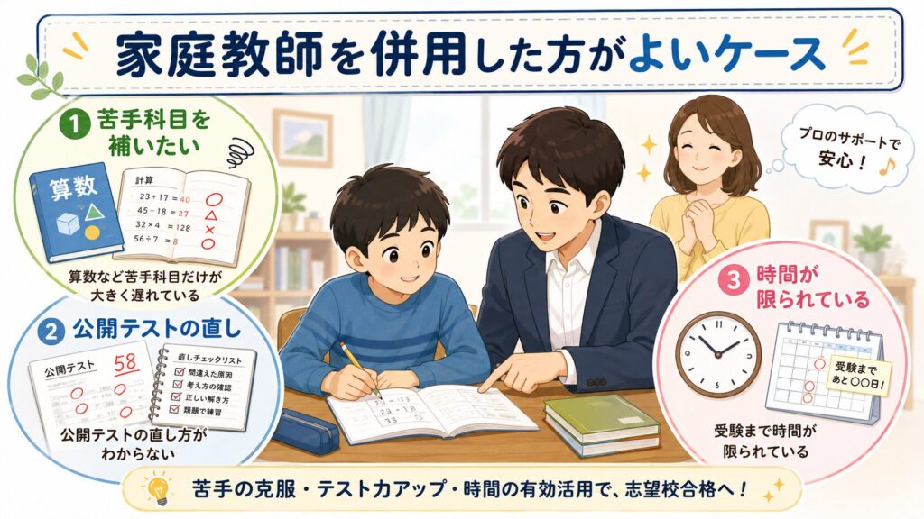 家庭教師を併用した方がよいケース