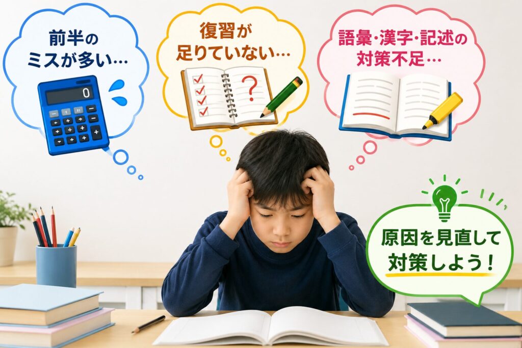 公開模試で偏差値が上がらない原因と失点パターン