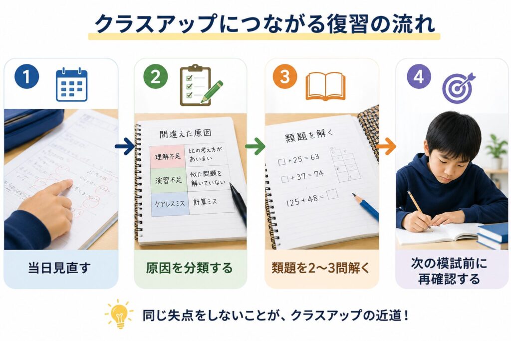 馬渕教室のクラスアップにつながる復習法
