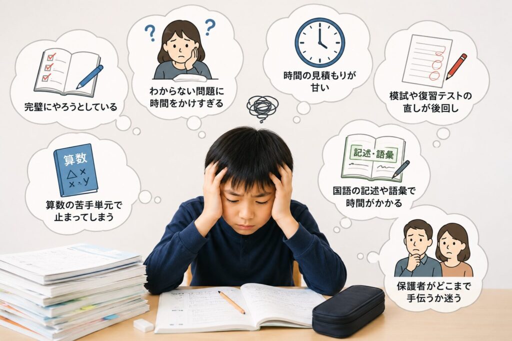 馬渕教室の宿題が終わらない原因