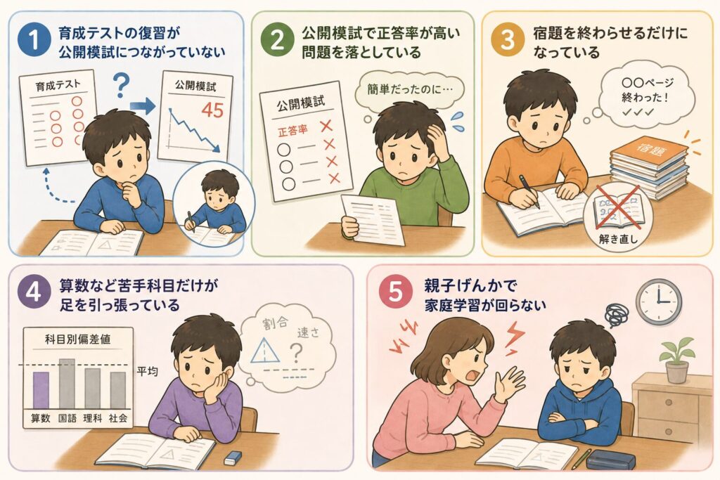 日能研で偏差値が上がらない主な原因