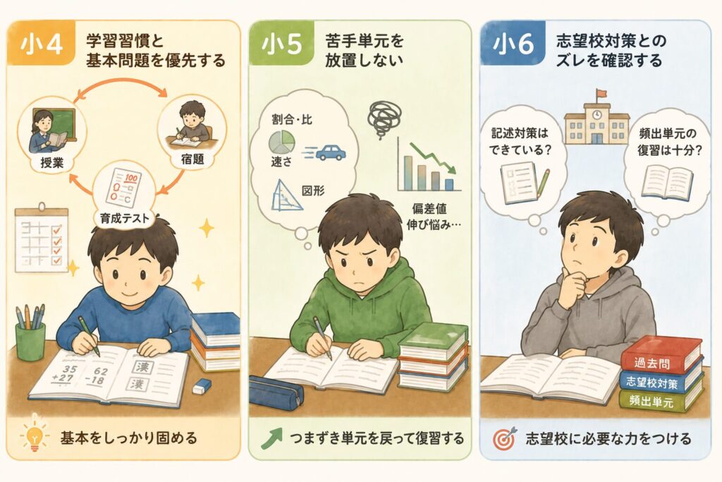 学年別|日能研で偏差値が上がらないときの立て直し方