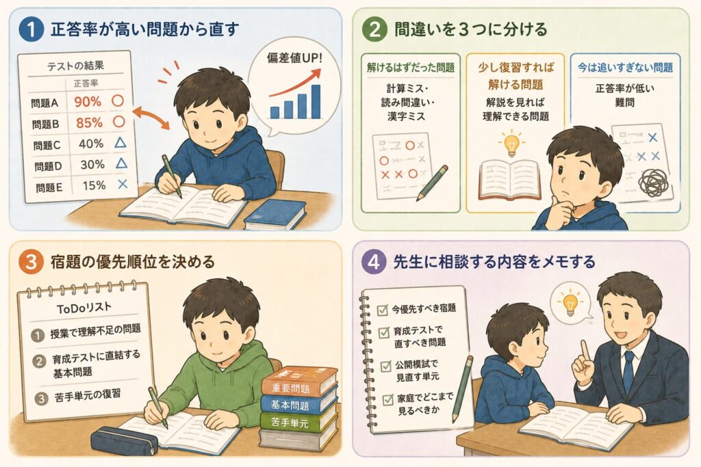 日能研で偏差値を上げるために家庭でできる4つの対策