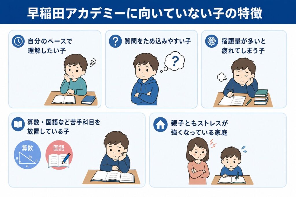 早稲田アカデミーに向いていない子の特徴