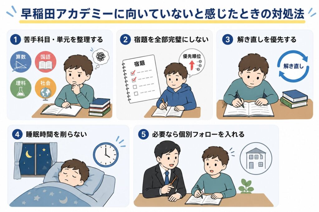 早稲田アカデミーに向いていないと感じたときの対処法