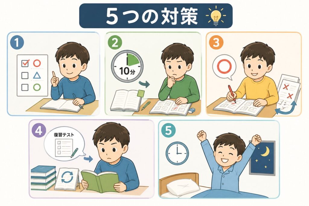 浜学園の宿題を効率よく終わらせる5つの対策