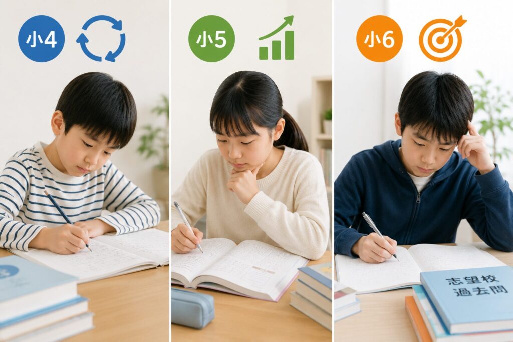 学年別|浜学園の復習テストで点が取れないときの見直し方