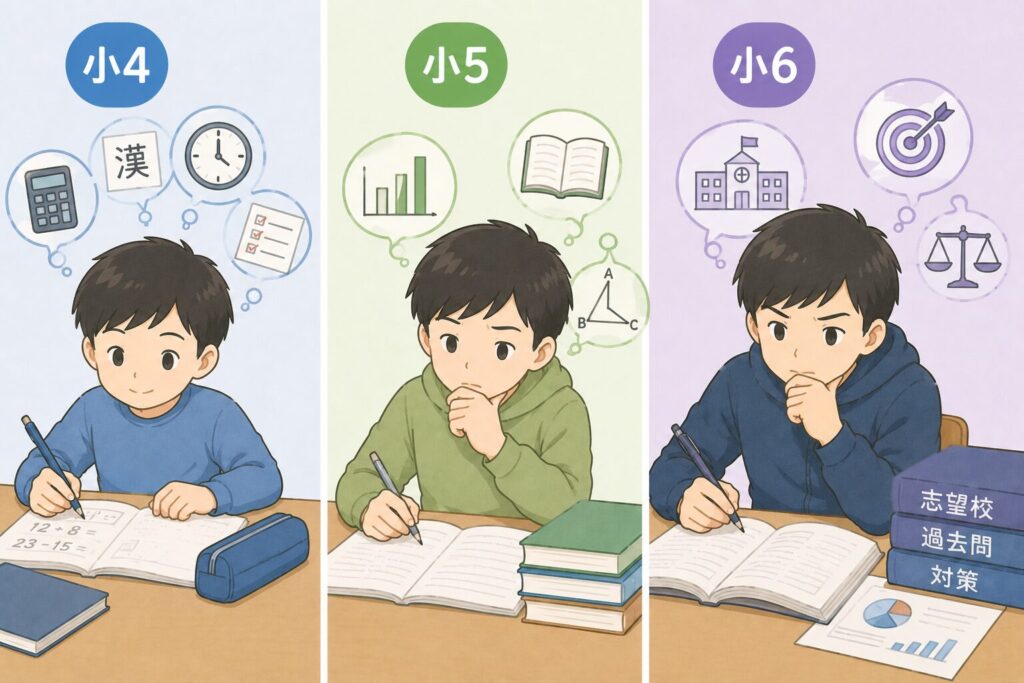学年別|浜学園の公開学力テストで点が取れないときの見直し方