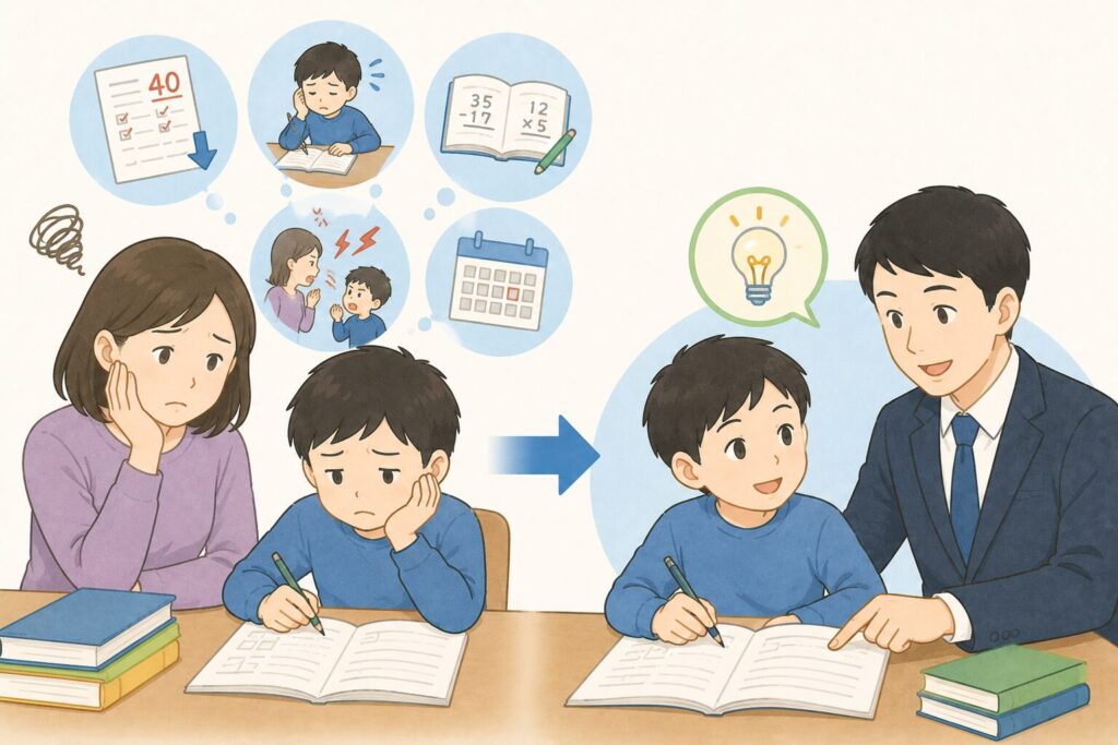 家庭だけで公開学力テスト対策が難しい場合の選択肢